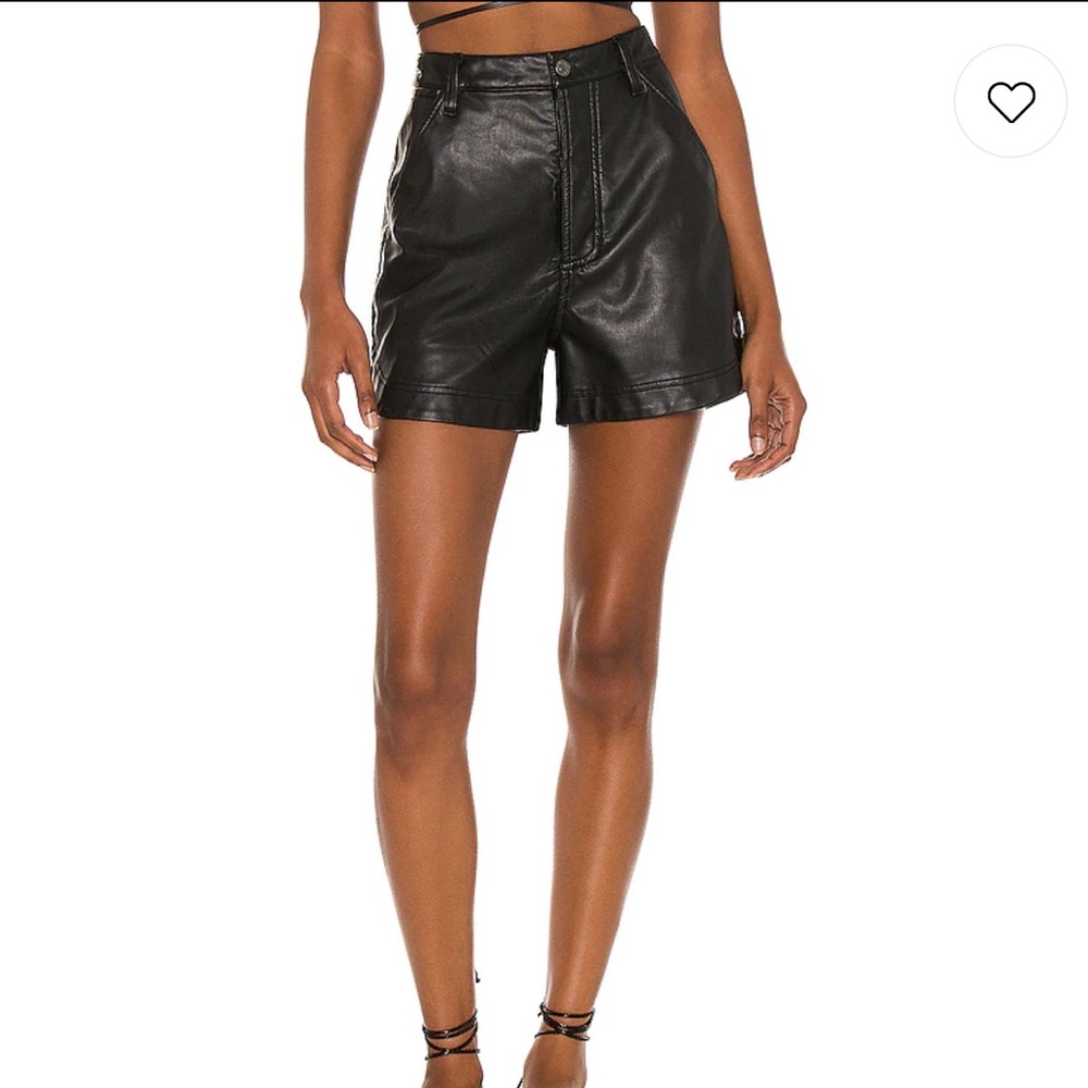 Free people leather shorts